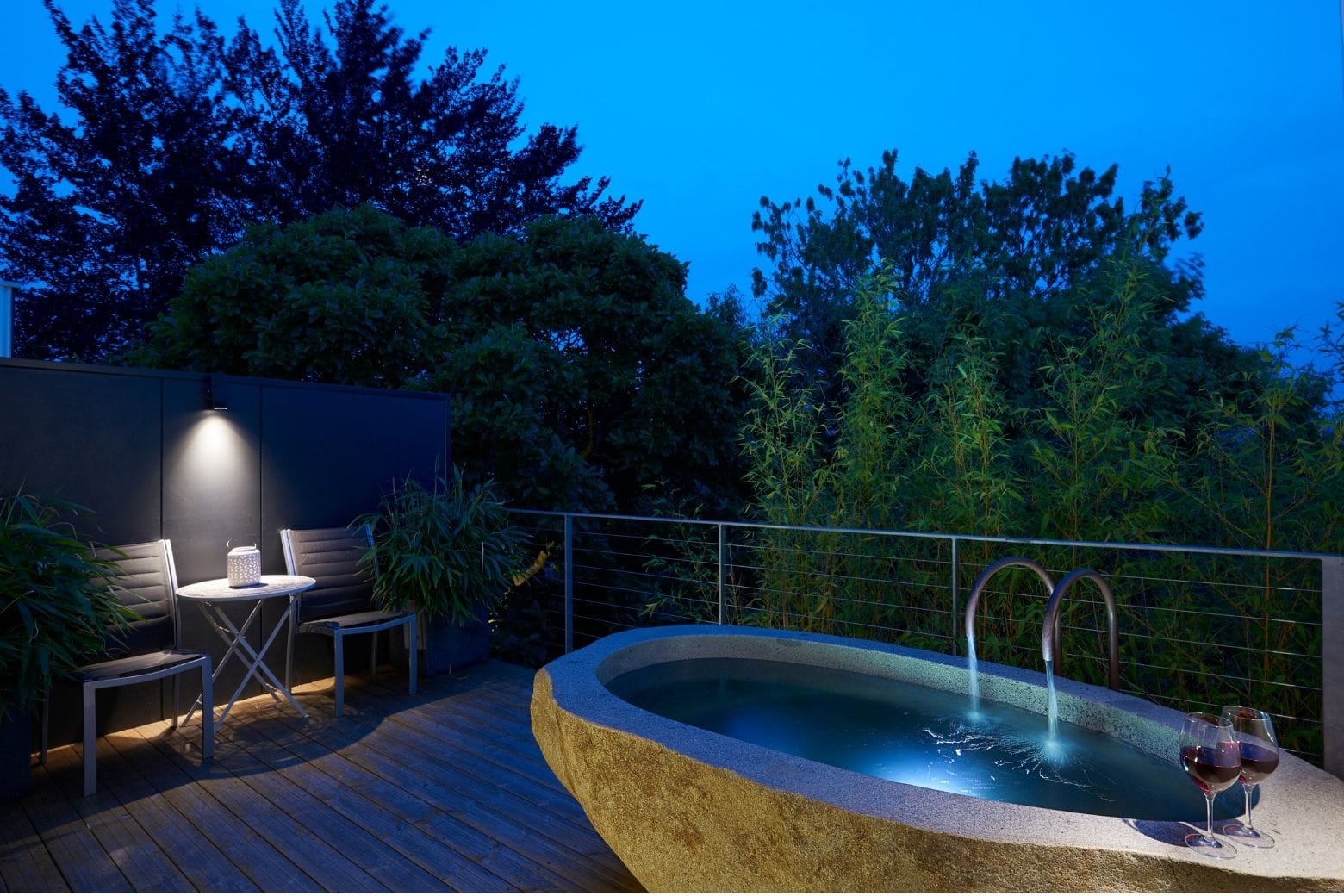 Your own secluded outdoor bath - Launceston Accommodation - Tasmania Road Trip
