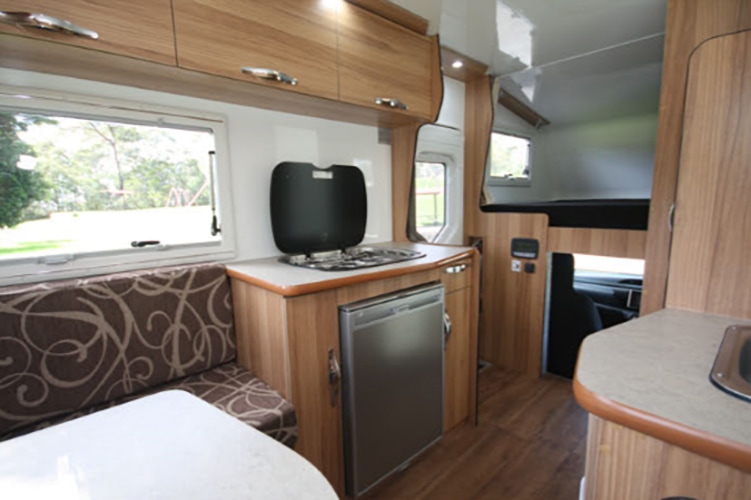 LeisureRent Motorhome - Fridge and Kitchen